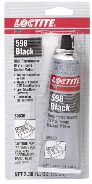 Loctite - 70ml High Performance RTV Silicone Gasket Maker - -75 to 625°F, Black, Comes in Tube - Americas Tooling