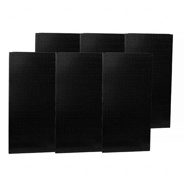 Wall Control - 96" Wide x 32" High Peg Board Storage Board - 6 Panels, Metal, Black - Americas Tooling