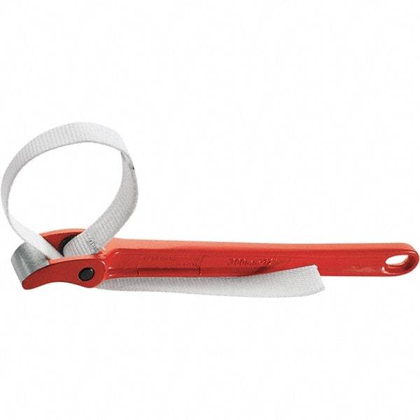 Rothenberger - 12" Max Pipe Capacity, 13-3/4" Long, Strap Wrench - 3" Actual OD, 16" Handle Length - Americas Tooling