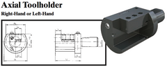 VDI Axial Toolholder (Right-Hand) - Part #: CNC86 35.5025R - Americas Tooling