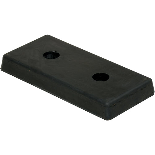 Rectangle Molded Rubber Bumper 2 × 18 × 8 - Exact Industrial Supply