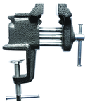 3" Light  Duty Clamp on Vise - Cast Iron - Serrated Jaws - Cast in Pipe Jaws - Americas Tooling