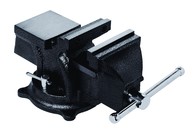 4" General Purpose Vise - Cast Iron - Serrated Jaws - Swivel Base - Built in Anvil - Americas Tooling