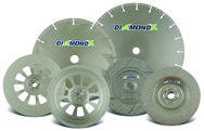 5 x 5/8-11 - 24 Grit - Diamond X Depressed Center Grinding Wheels - Type 29 - Americas Tooling