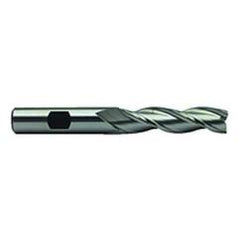 1 Dia. x 6-1/2 Overall Length 3-Flute Square End High Speed Steel SE End Mill-Round Shank-Center Cut-Uncoated - Americas Tooling