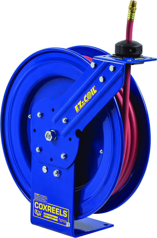 #EZ-P-LP-125 For 1/4" x 25' Hose Safety Series Spring Rewind Hose Reel - Americas Tooling