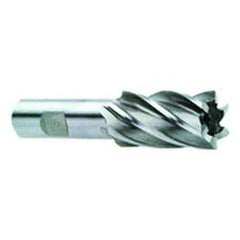 1 Dia. x 4-1/2 Overall Length 6-Flute Square End High Speed Steel SE End Mill-Round Shank-Center Cut-Uncoated - Americas Tooling