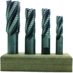 4 Pc. HSS Roughing End Mill Set - Americas Tooling