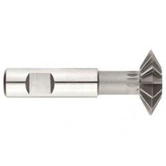 1-1/2 x 1/2 x 5/8 Shank - HSS - 60 Degree - Double Angle Shank Type Cutter - 14T - Uncoated - Americas Tooling