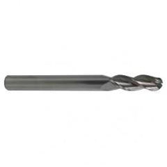 4mm TuffCut AL 3 Fl Ctr Cut Ball Al End Mill Necked - Americas Tooling