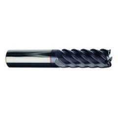 5/8" Dia. - 3/4" LOC - 3-1/2" OAL - .030 Radius 6 FL Carbide S/E HP End Mill-TiAlN-x - Americas Tooling