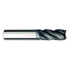 3/16 Dia. x 2-1/2 Overall Length 4-Flute .015 C/R Solid Carbide SE End Mill-Round Shank-Center Cut-AlCrN-X - Americas Tooling