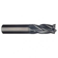 5/16 Dia. x 4 Overall Length 4-Flute Square End Solid Carbide SE End Mill-Round Shank-Center Cut-Uncoated - Americas Tooling