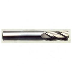 10mm Dia. x 70mm Overall Length 4-Flute Square End Solid Carbide SE End Mill-Round Shank-Center Cut-TiN - Americas Tooling