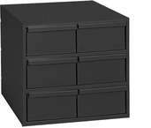 11-5/8" Deep - Steel - 6 Drawers (vertical) - for small part storage - Gray - Americas Tooling