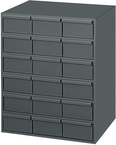 11-5/8" Deep - Steel - 18 Drawers (vertical) - for small part storage - Gray - Americas Tooling