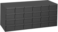 17-1/4" Deep - Steel - 24 Drawer Cabinet - for small part storage - Gray - Americas Tooling
