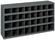 9" Deep Bin - Steel - Cabinet - 32 opening bin - for small part storage - Gray - Americas Tooling