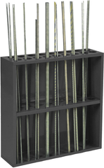 24-1/8 x 6-7/8 x 24'' - 18 Opening Threaded Rod Rack - Americas Tooling