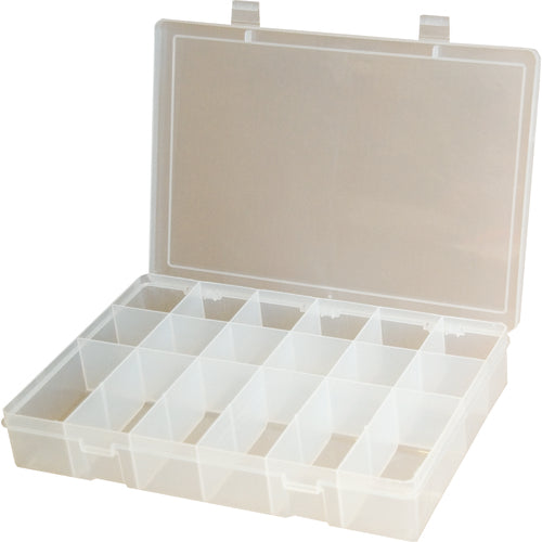 18 COMPARTMENT BOX CLEAR - Americas Tooling