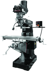 9 x 49" Table Variable Speed Mill With 3-Axis ACU-RITE 200S (Quill) DRO and X - Y - Z-Axis JET Powerfeeds - Americas Tooling