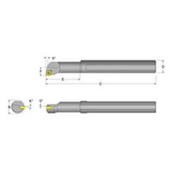 S06M-SCLPR-2 Right Hand 3/8 Shank Indexable Boring Bar - Americas Tooling