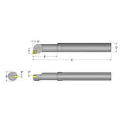 S10S-SCLPR-3 Right Hand 5/8 Shank Indexable Boring Bar - Americas Tooling