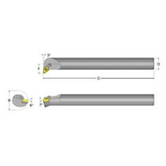 S24U-MDUNL-4 Left Hand 1-1/2 Shank Indexable Boring Bar - Americas Tooling