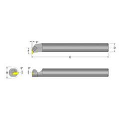 S24U-NER-3 1-1/2" SH; 14" OAL; RH- DorNotch Indexable Threading Boring Bar - Americas Tooling