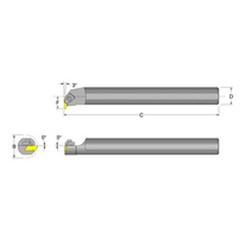 S16T-NER-3 1"' SH; 12" OAL; RH- DorNotch Indexable Threading Boring Bar - Americas Tooling