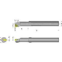 S08M-STUCR-2 Right Hand 1/2 Shank Indexable Boring Bar - Americas Tooling