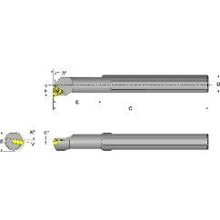 S16T-STUCR-3 Right Hand 1" Shank Indexable Boring Bar - Americas Tooling