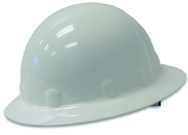 White Hard Hat with Brim - 8 Pt Ratchet - Americas Tooling