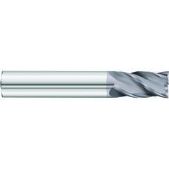 1/2 x 1/2 x 1 x 3 OAL .030 C/R 4 Flute Carbide End Mill - Round Shank-AlCrN Coated - Americas Tooling