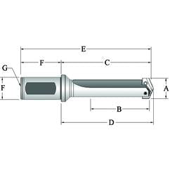 29020S-32FM Flanged T-A® Spade Blade Holder - Straight Flute- Series 2 - Americas Tooling