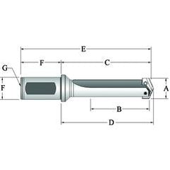 27010S-25FM Flanged T-A® Spade Blade Holder - Straight Flute- Series 1 - Americas Tooling