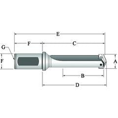 290Y0S-20FM Flanged T-A® Spade Blade Holder - Straight Flute- Series Y - Americas Tooling