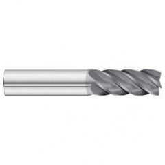 1/4 x 1/4 x 3/4 x 2-1/2 OAL Square 5 Flute Carbide End Mill - Round Shank-AlCrN Coated - Americas Tooling