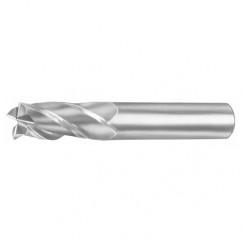 7mm Dia. x 63mm Overall Length 4-Flute Square End Solid Carbide SE End Mill-Round Shank-Center Cut-Uncoated - Americas Tooling