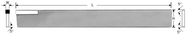 3/32 x1/2 x4-1/2" - RH Brazed Hard Steel - Cut-Off Blade - Americas Tooling