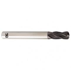 1/2 Dia. x 3 Overall Length 4-Flute .020 C/R Solid Carbide SE End Mill-Round Shank-Center Cutting-TiALN - Americas Tooling