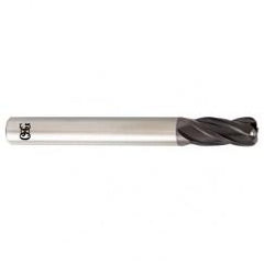 1/2 Dia. x 3 Overall Length 4-Flute .020 C/R Solid Carbide SE End Mill-Round Shank-Center Cutting-TiALN - Americas Tooling