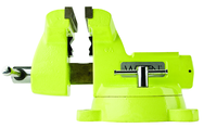 1560, High-Visibility Safety Vise, 6" Jaw Width, 5-3/4" Jaw Opening - Americas Tooling