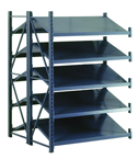 50 x 48 x 78" - Welded Frame Double Inverted Tilt Shelving Add-On Unit (Gray) - Americas Tooling