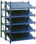 50 x 50 x 78" - Welded Frame Double Straight/Tilt Shelving Add-On Unit (Gray) - Americas Tooling