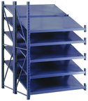 50 x 48 x 78" - Welded Frame Double Tilt Shelving Add-On Unit (Gray) - Americas Tooling