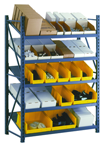 52 x 24 x 78" - Welded Frame Single Tilt Shelving Starter Unit (Gray) - Americas Tooling