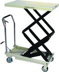 Double Scissor Lift Table - 35-5/8 x 20-1/8'' 770 lb Capacity; 13-9/16 to 51-1/8 Service Range - Americas Tooling