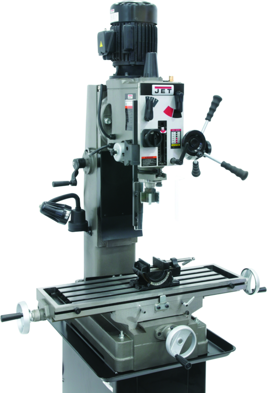 JMD-45GH Geared Head Square Column Mill Drill with Newall DP700 2-Axis DRO - Americas Tooling