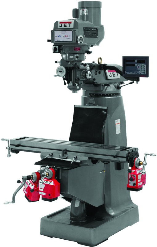 JTM-4VS Mill With 3-Axis Newall DP700 DRO (Quill) With X-Axis Powerfeed - Americas Tooling